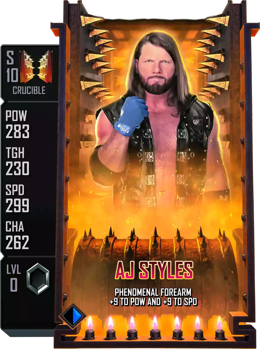Crucible - AJ Styles - Standard Card from WWE Supercard