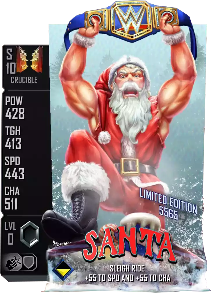 Crucible - Santa - Limited Edition Card from WWE Supercard