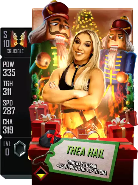 Crucible - Thea Hail - Winter Holidays Card from WWE Supercard