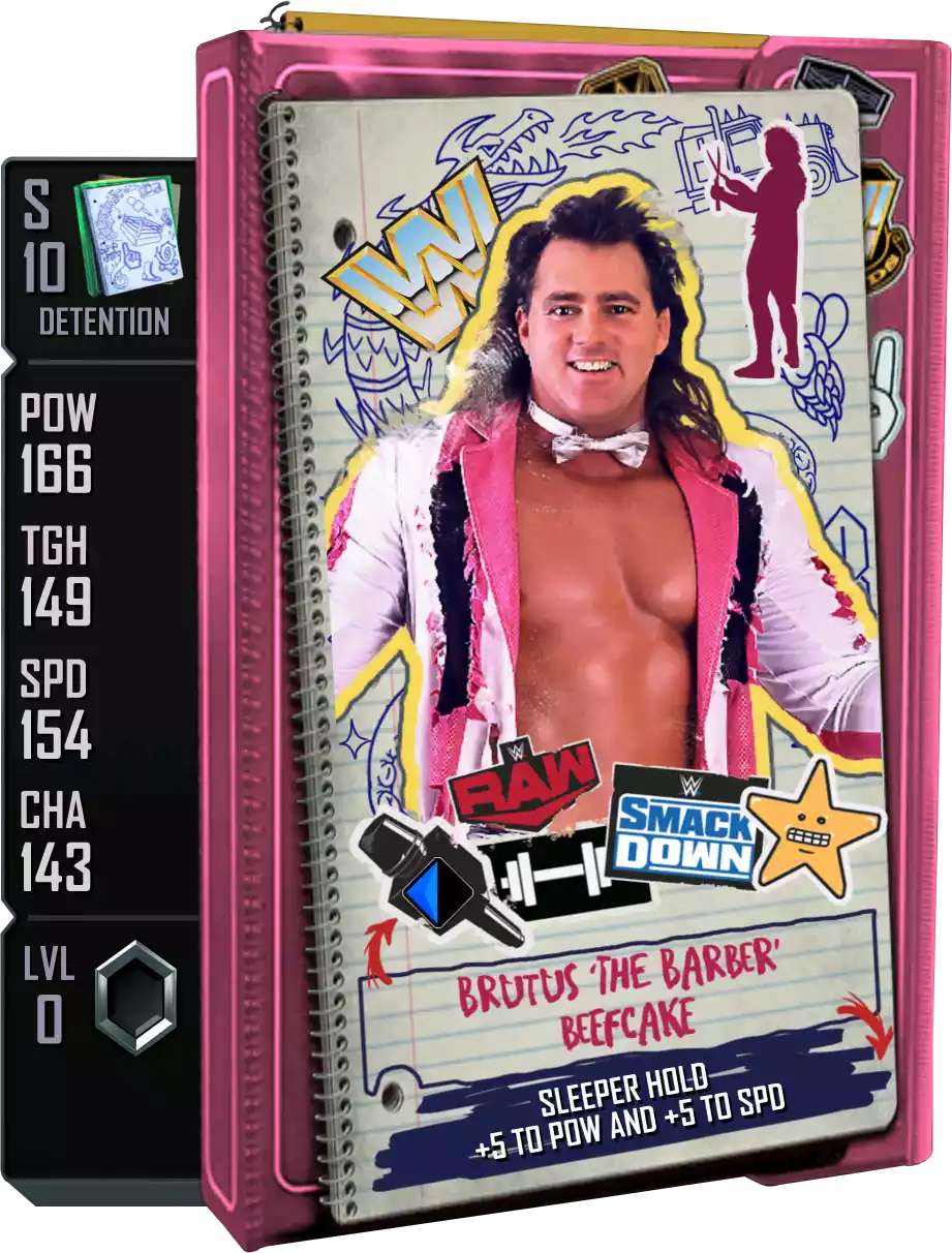 Detention - Brutus Beefcake - Standard Card from WWE Supercard