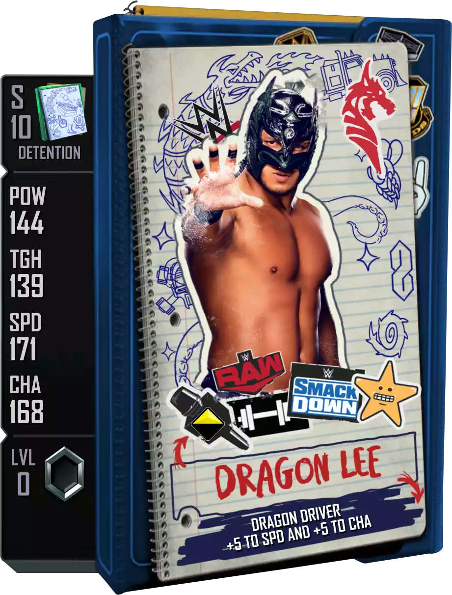 Detention - Dragon Lee - Standard Card from WWE Supercard