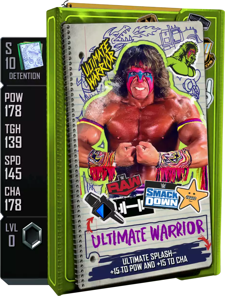 Detention - Ultimate Warrior - Standard Card from WWE Supercard