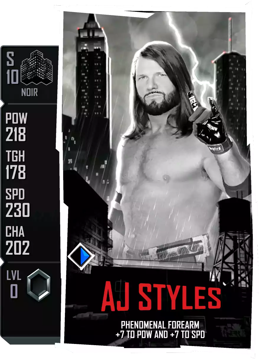 Noir - AJ Styles - Standard Card from WWE Supercard