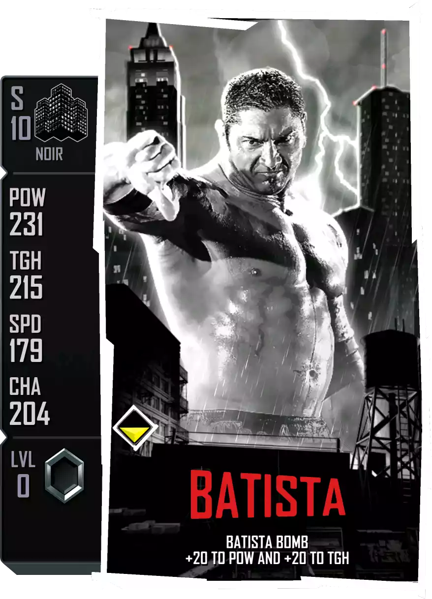 Noir - Batista - Standard Card from WWE Supercard
