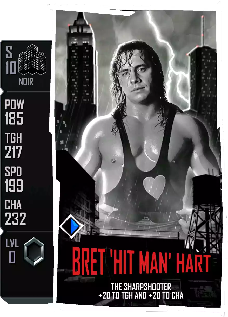 Noir - Bret Hart - Standard Card from WWE Supercard