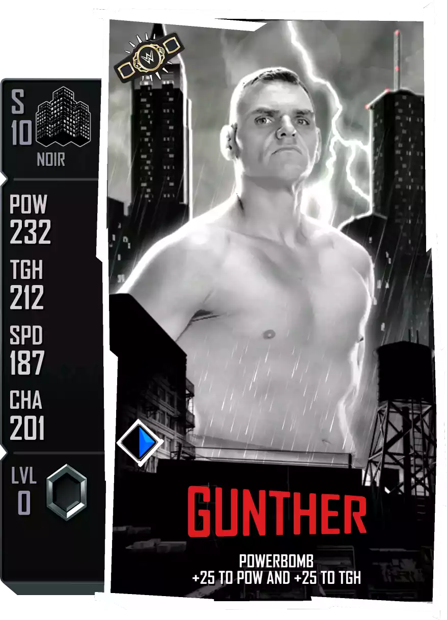 Noir - Gunther - Standard Card from WWE Supercard
