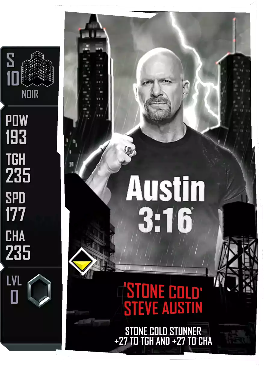 Noir - Steve Austin - Standard Card from WWE Supercard