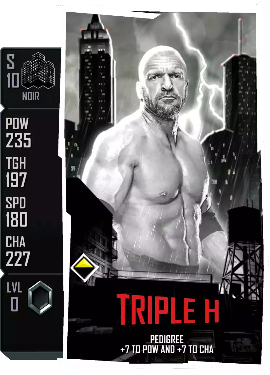 Noir - Triple H - Standard Card from WWE Supercard