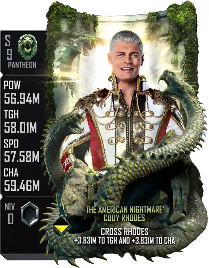 Pantheon, Cody Rhodes, Heroic Event Card from WWE Supercard