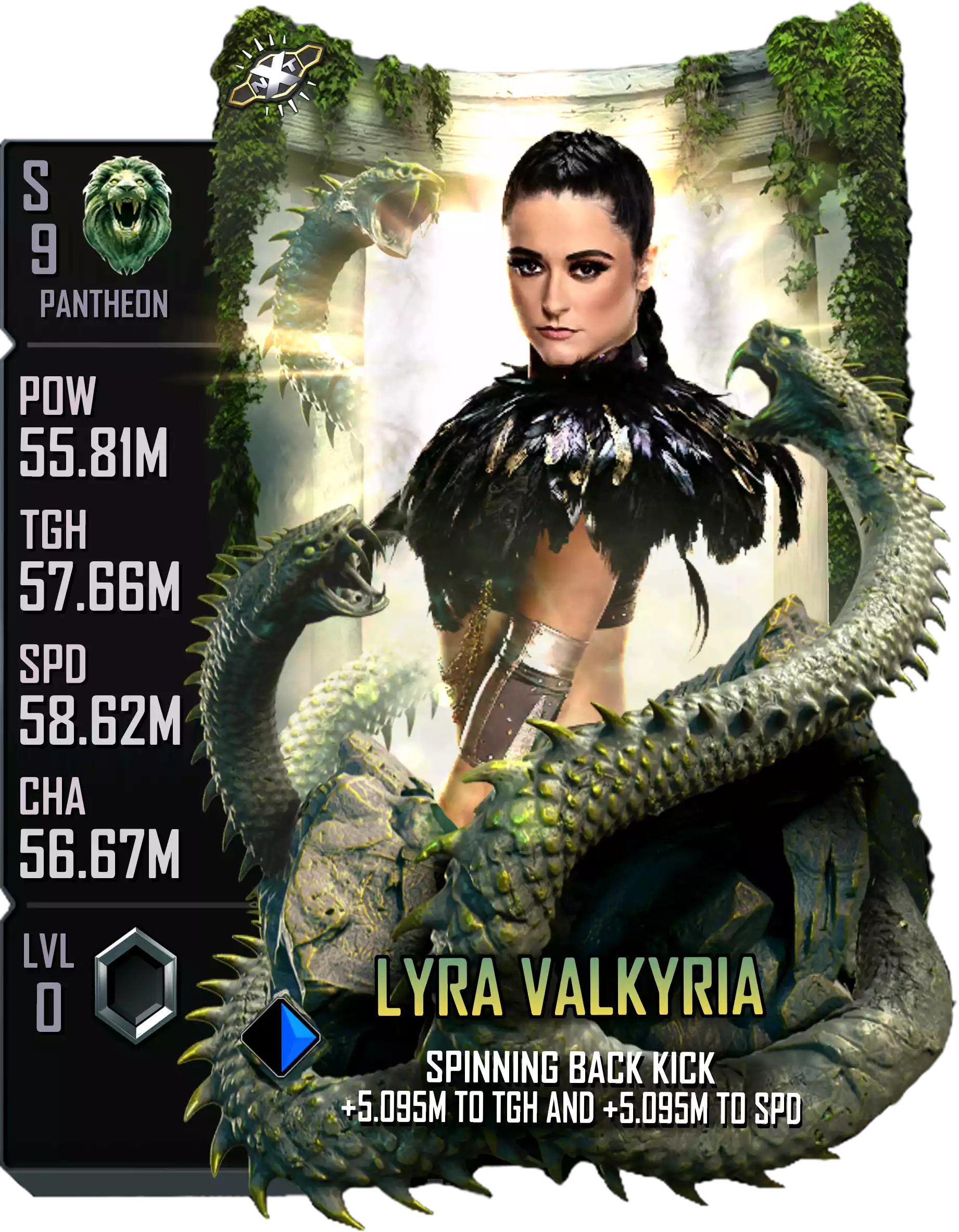 Pantheon, Lyra Valkyria, Heroic Event Card from WWE Supercard