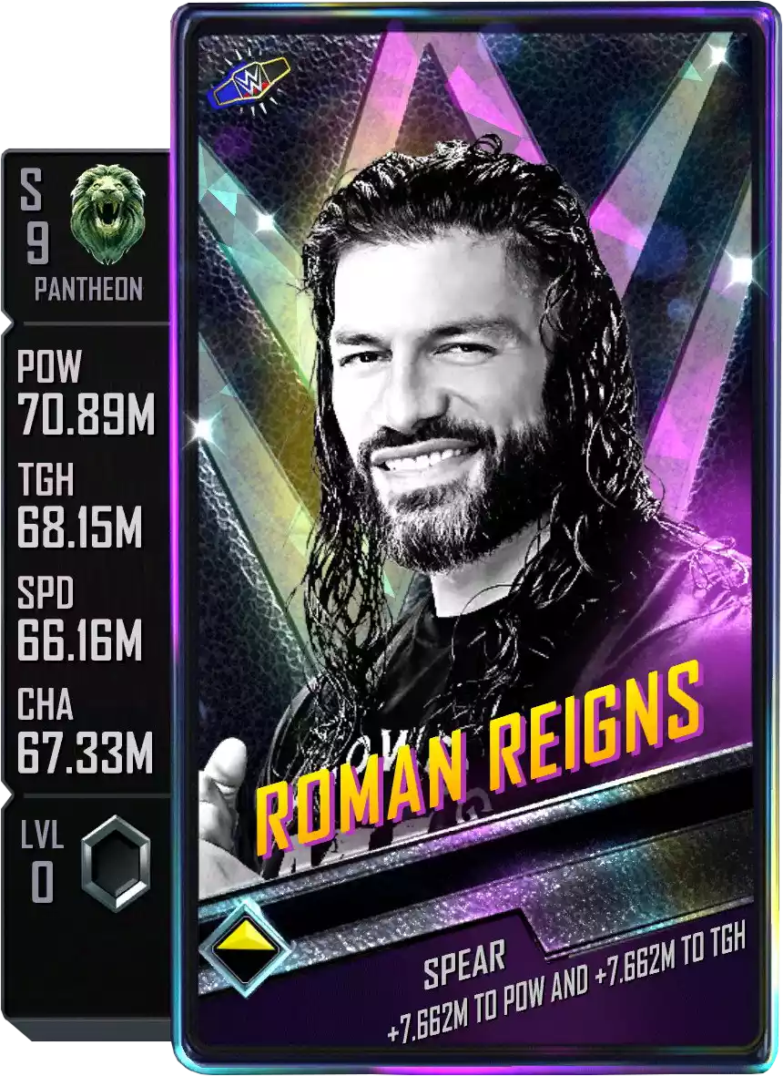 Pantheon - Roman Reigns - Special and Limited Edition Card from WWE Supercard