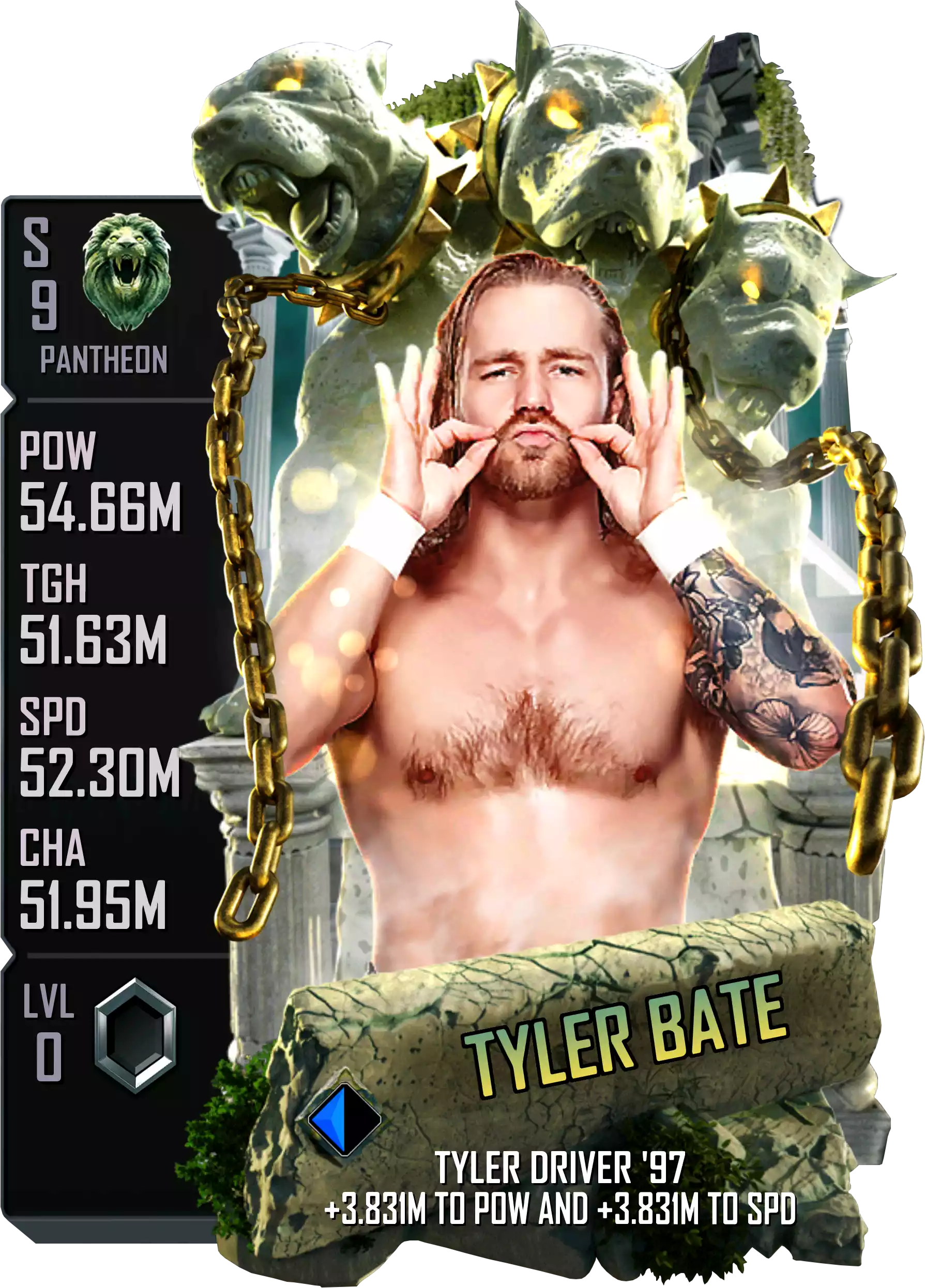 Pantheon, Tyler Bate, Fusion Card from WWE Supercard