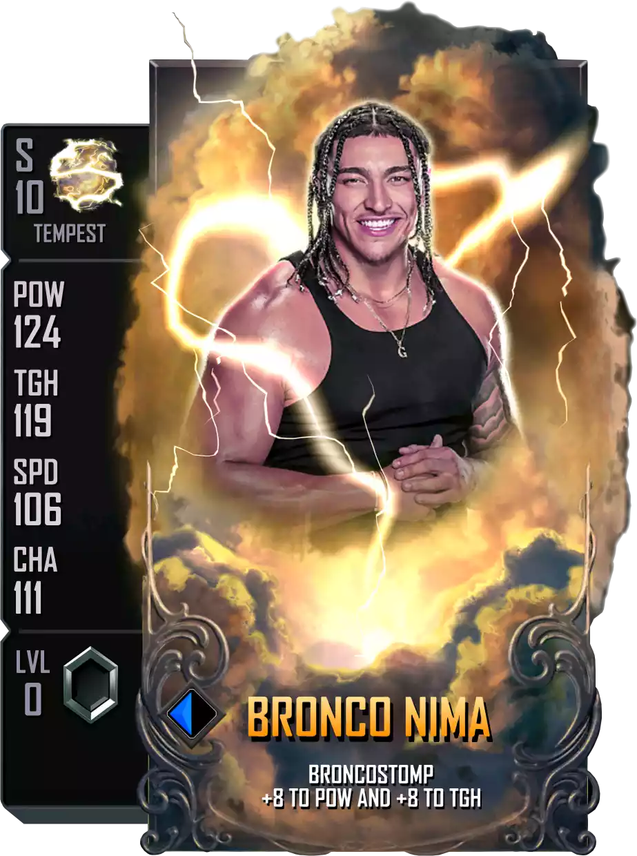 Tempest - Bronco Nima - Standard Card from WWE Supercard