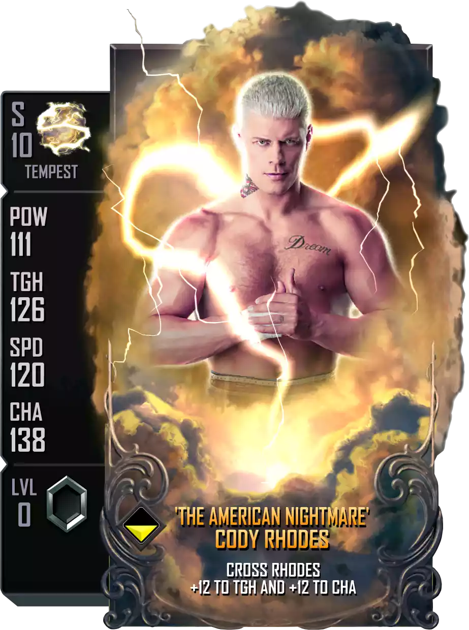 Tempest - Cody Rhodes - Standard Card from WWE Supercard