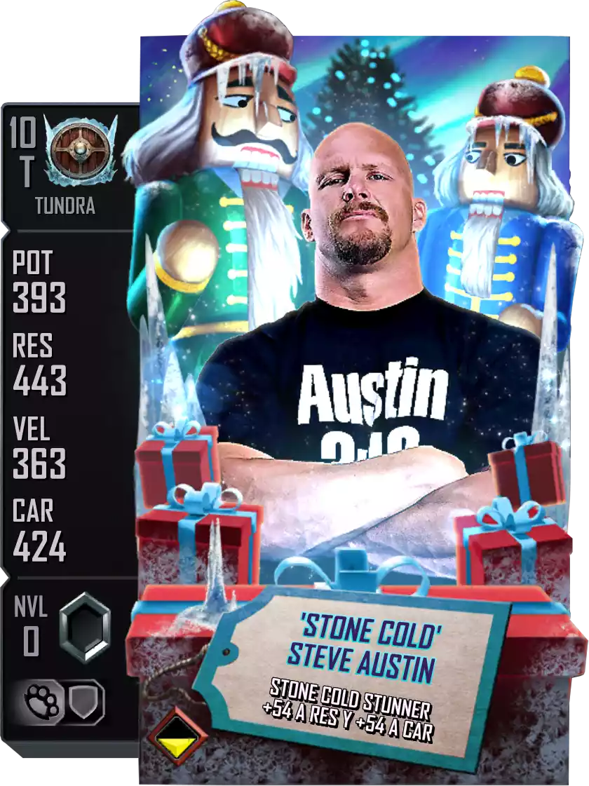 Crucible - Steve Austin - Winter Holidays Card from WWE Supercard