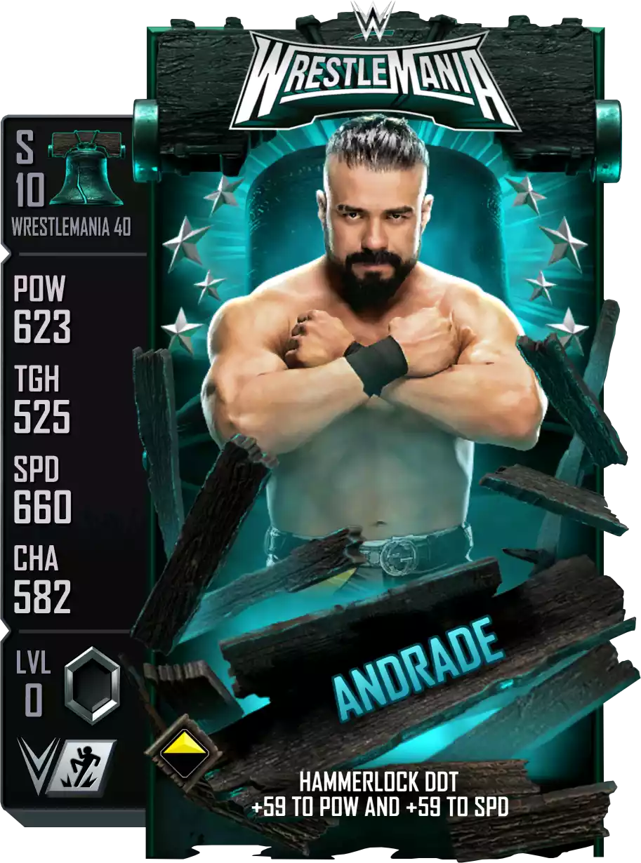 Wrestlemania 40, Andrade, Standard Card from WWE Supercard