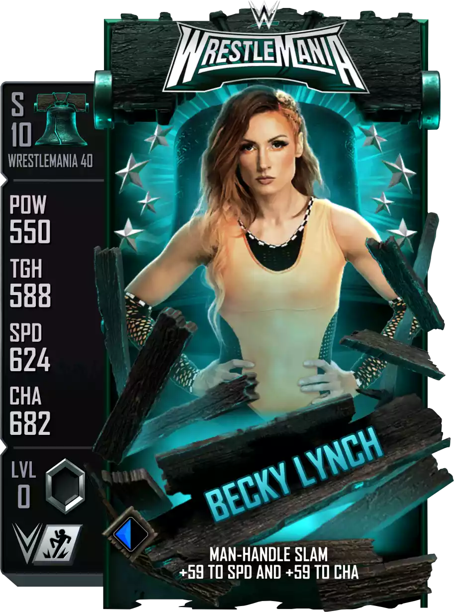 Wrestlemania 40, Becky Lynch, Standard Card from WWE Supercard