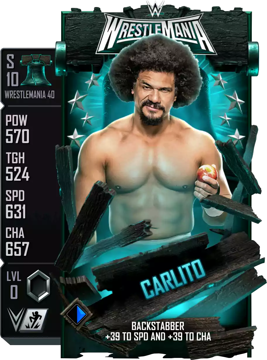 Wrestlemania 40, Carlito, Standard Card from WWE Supercard