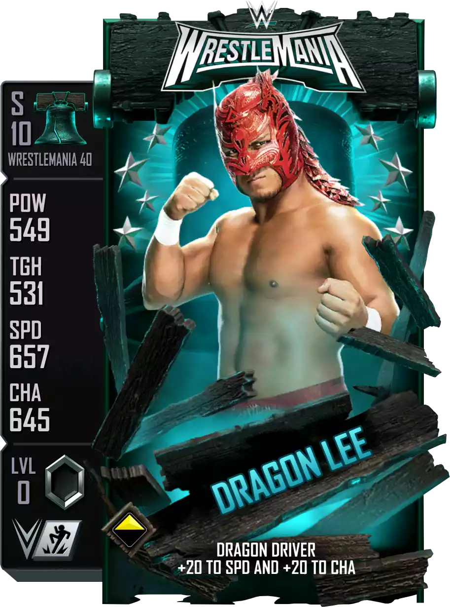 Wrestlemania 40, Dragon Lee, Standard Card from WWE Supercard