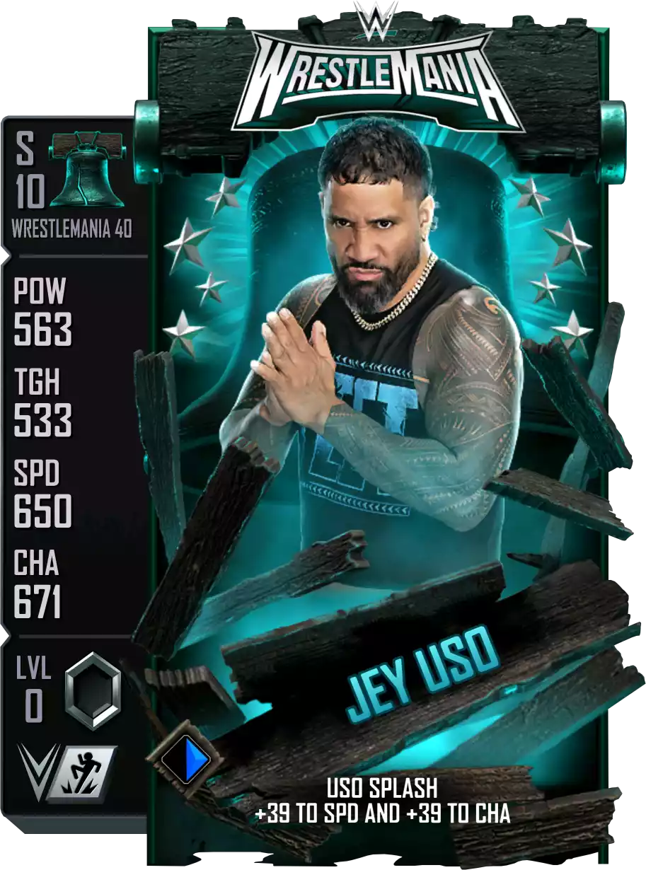 Wrestlemania 40, Jey Uso, Standard Card from WWE Supercard