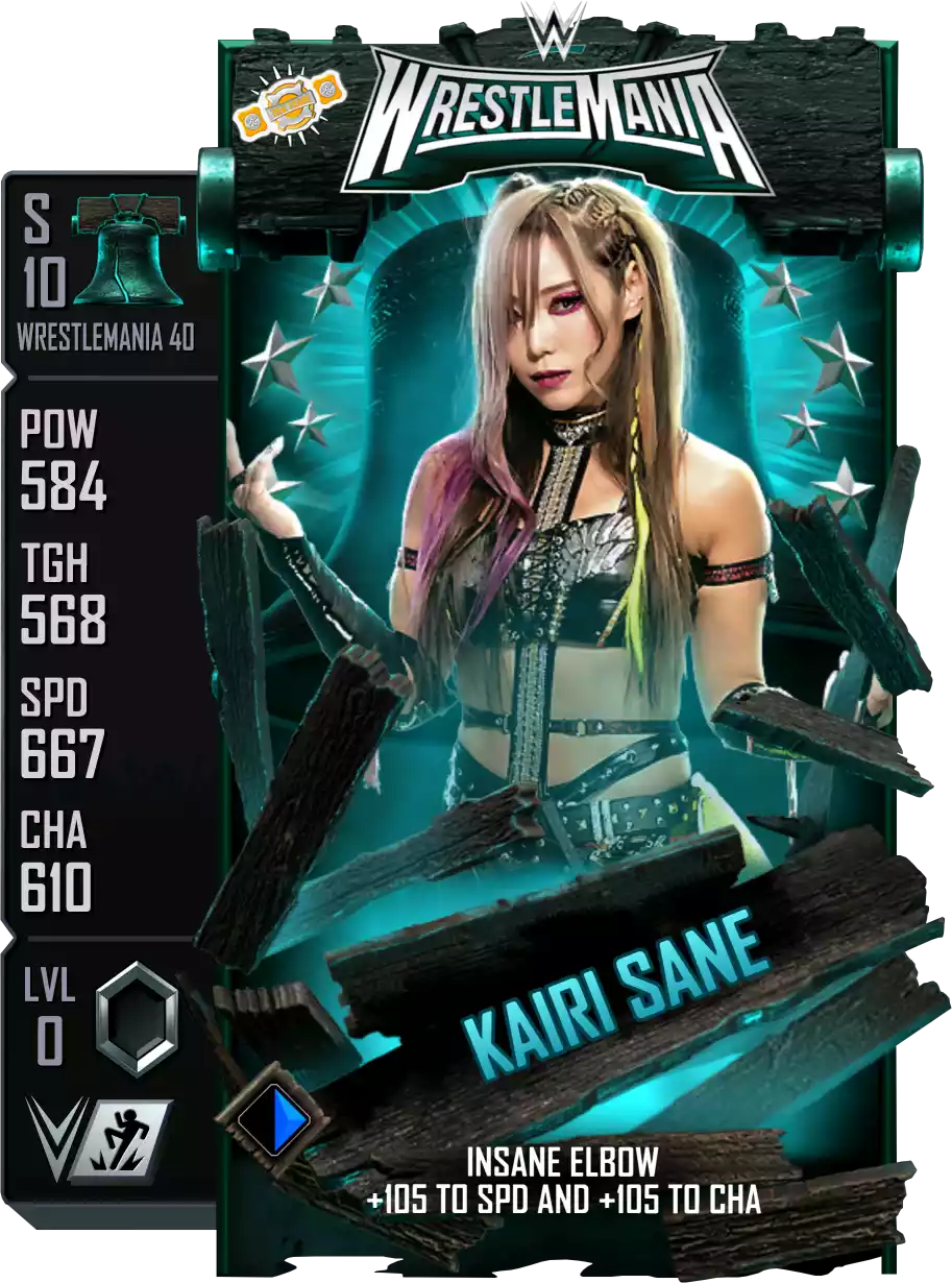 Wrestlemania 40, Kairi Sane, Standard Card from WWE Supercard