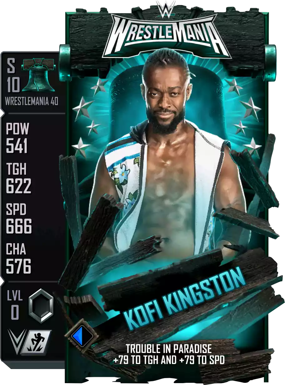 Wrestlemania 40, Kofi Kingston, Standard Card from WWE Supercard