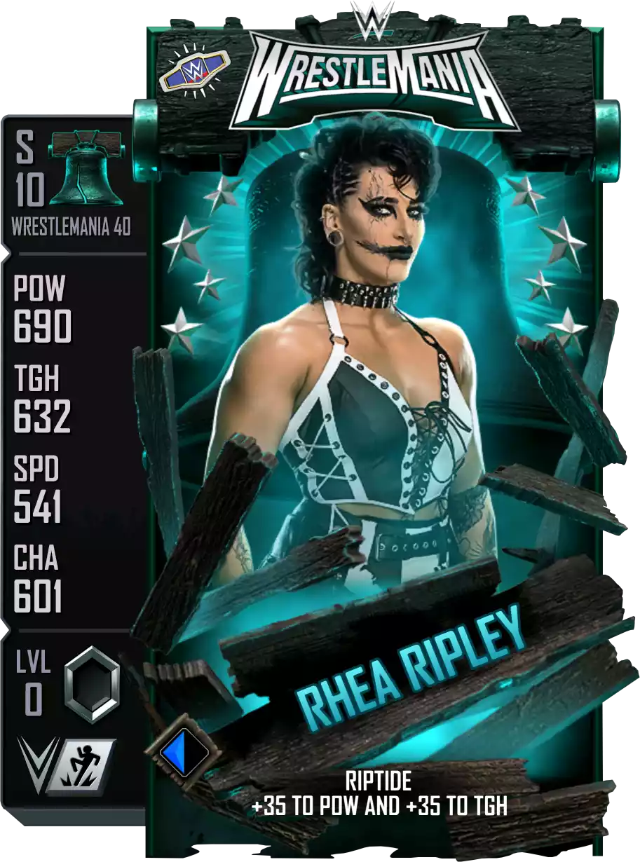 Wrestlemania 40, Rhea Ripley, Standard Card from WWE Supercard
