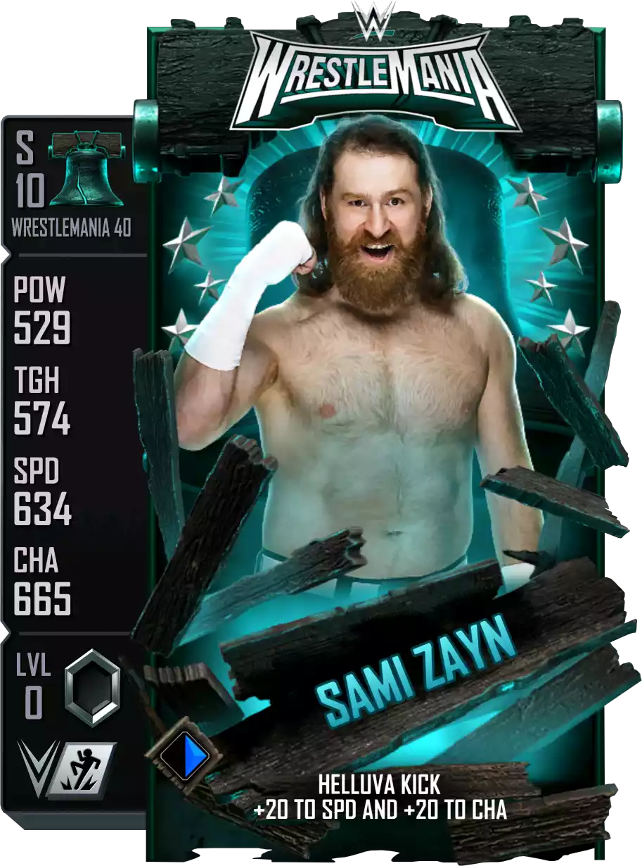 Wrestlemania 40, Sami Zayn, Standard Card from WWE Supercard