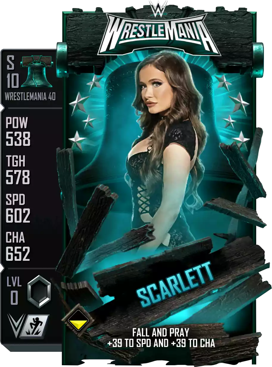 Wrestlemania 40, Scarlett, Standard Card from WWE Supercard