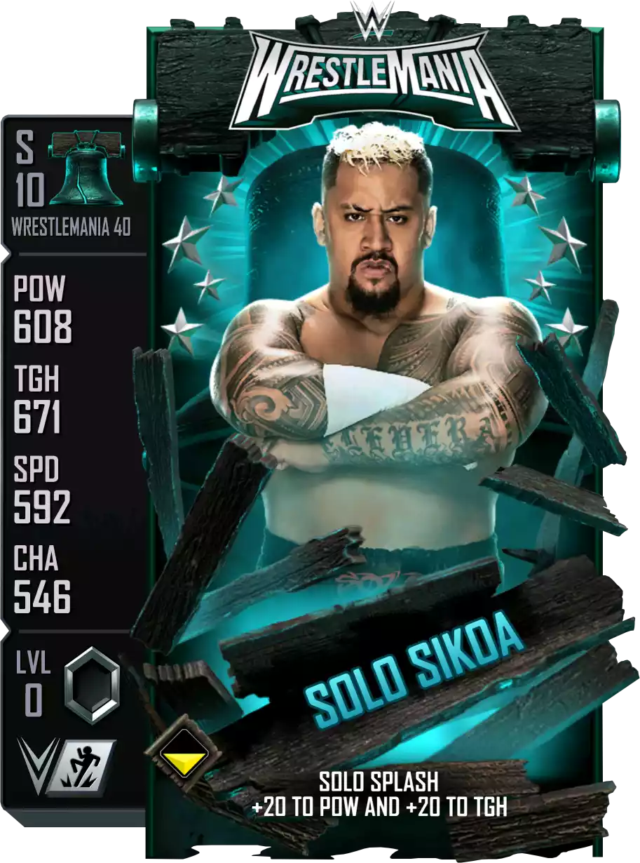 Wrestlemania 40, Solo Sikoa, Standard Card from WWE Supercard