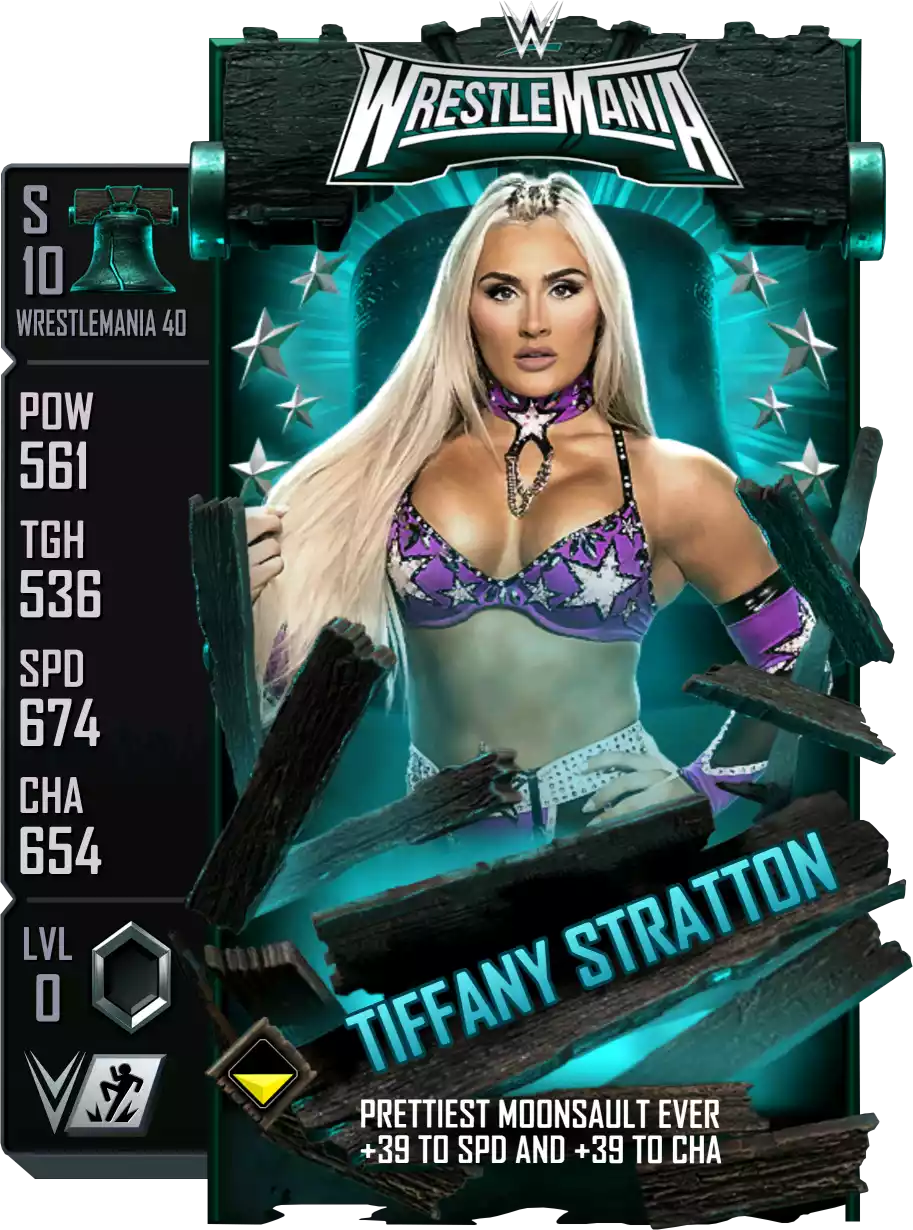 Wrestlemania 40, Tiffany Stratton, Standard Card from WWE Supercard