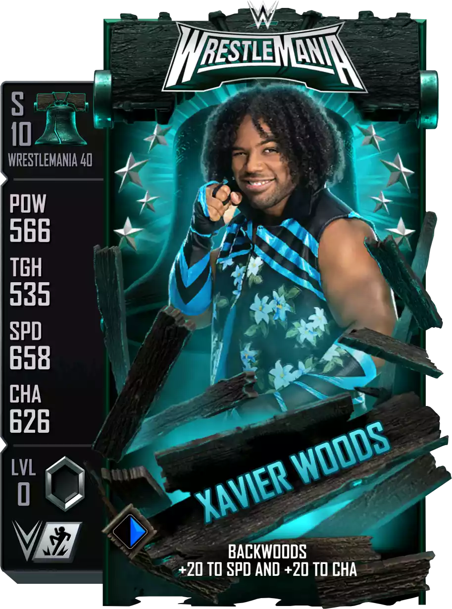Wrestlemania 40, Xavier Woods, Standard Card from WWE Supercard