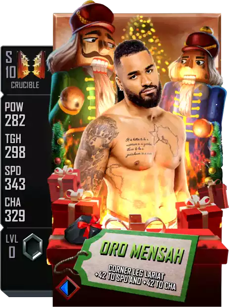 Crucible - Oro Mensah - Winter Holidays Card from WWE Supercard