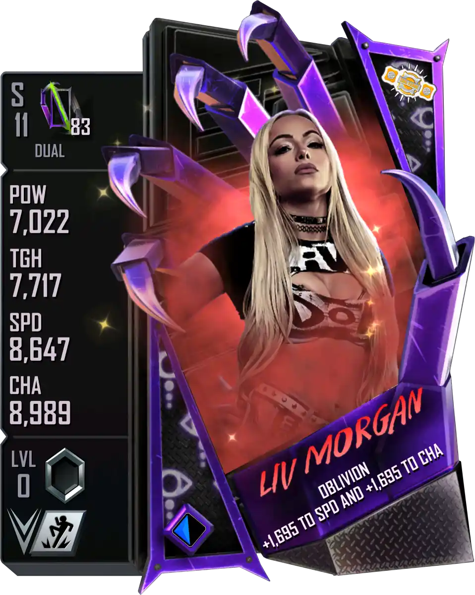 Dual, Liv Morgan, SE (Special Edition) Flip Card from WWE Supercard