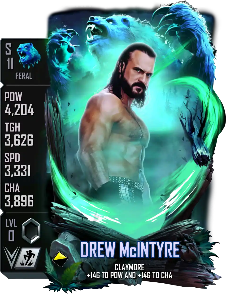 Feral, Drew McIntyre, Standard Card from WWE Supercard