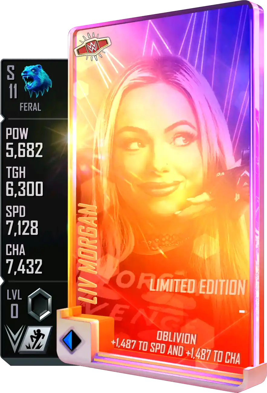 Feral, Liv Morgan, Limited Edition Card from WWE Supercard