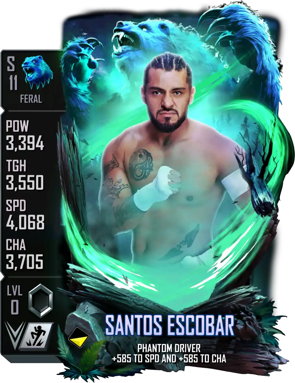 Feral, Santos Escobar, Standard Card from WWE Supercard