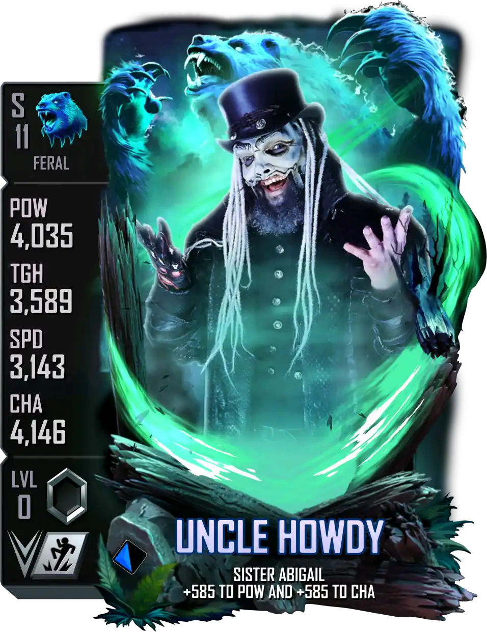 Feral, Uncle Howdy, Standard Card from WWE Supercard
