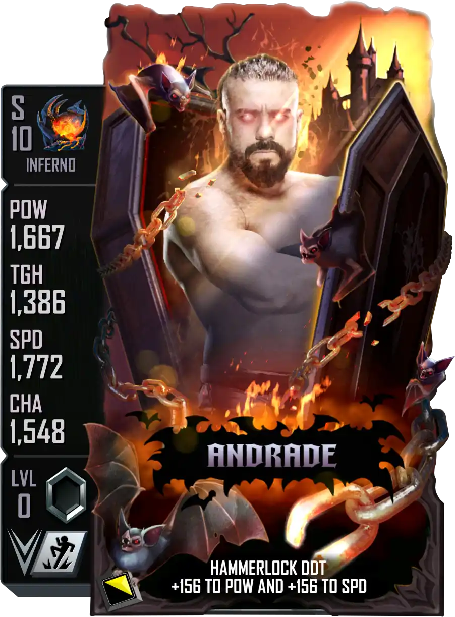 Inferno, Andrade, Halloween Seasonal SE Special Edition Card from WWE Supercard