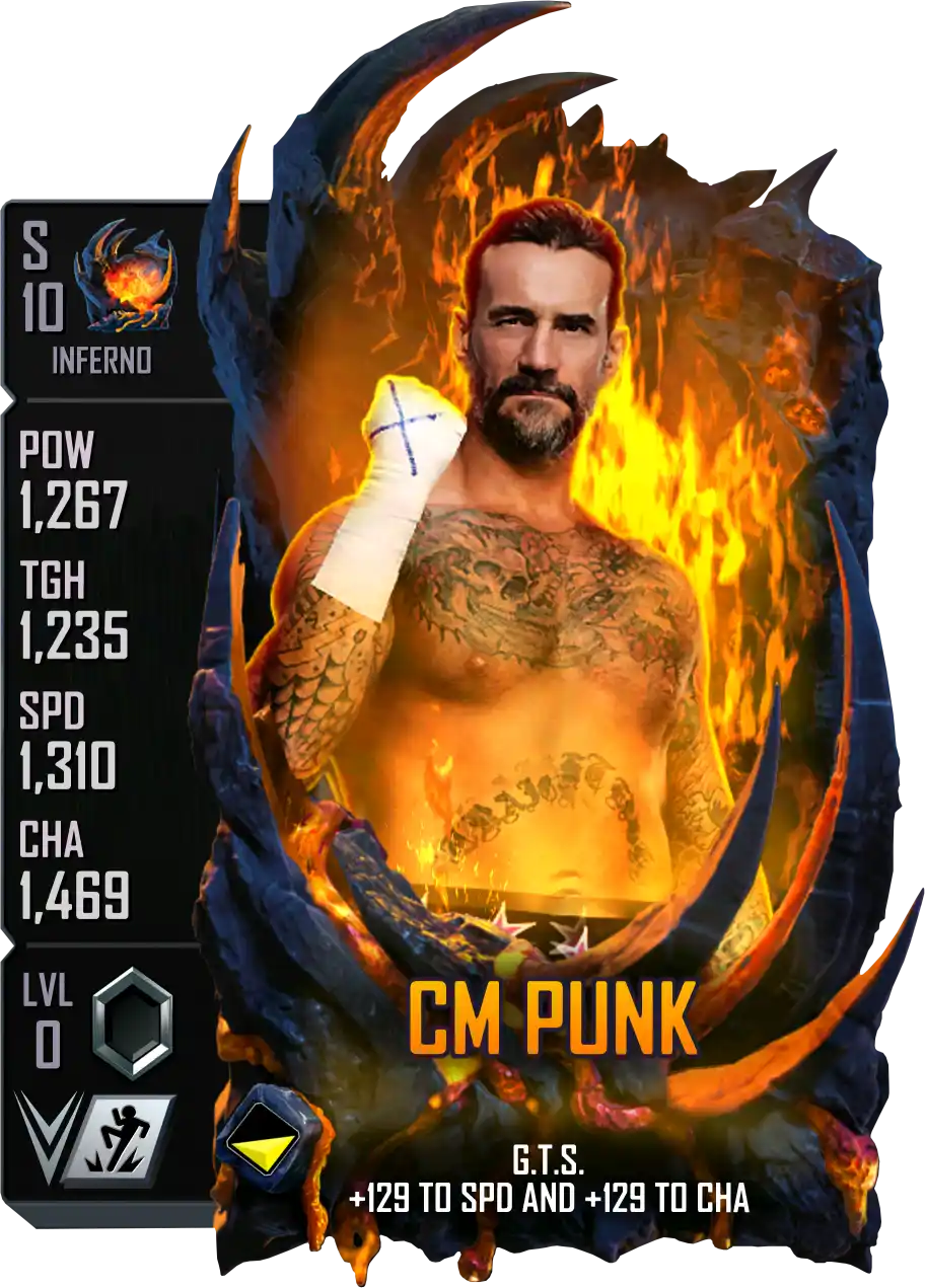 Inferno, CM Punk, Standard Card from WWE Supercard