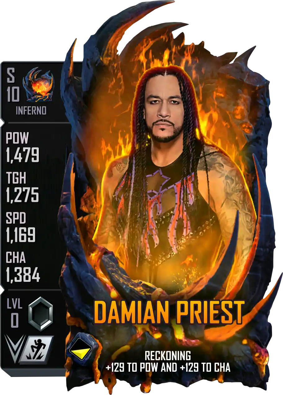 Inferno, Damian Priest, Standard Card from WWE Supercard