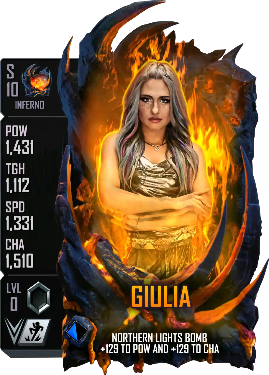 Inferno, Giulia, Standard Card from WWE Supercard