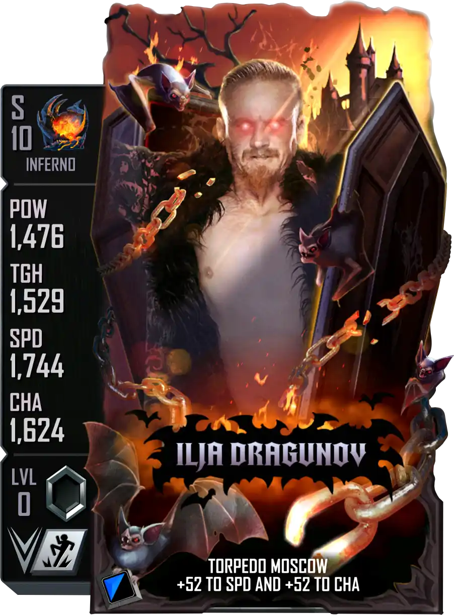 Inferno, Ilja Dragunov, Halloween Seasonal SE Special Edition Card from WWE Supercard