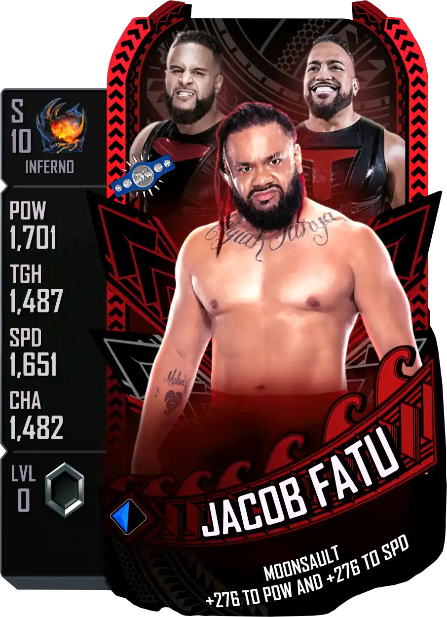 Inferno, Jacob Fatu, Bloodline and Dropkicks SE Special Edition Card from WWE Supercard
