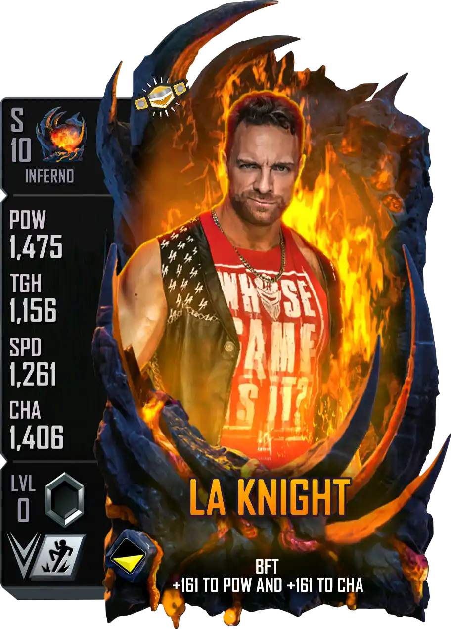 Inferno, LA Knight, Standard Card from WWE Supercard