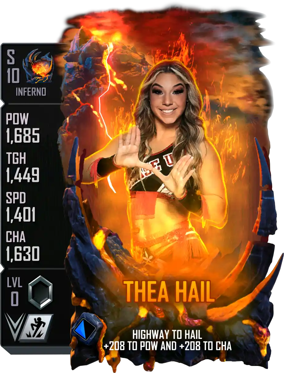 Inferno, Thea Hail, Fusion Special Edition Card from WWE Supercard