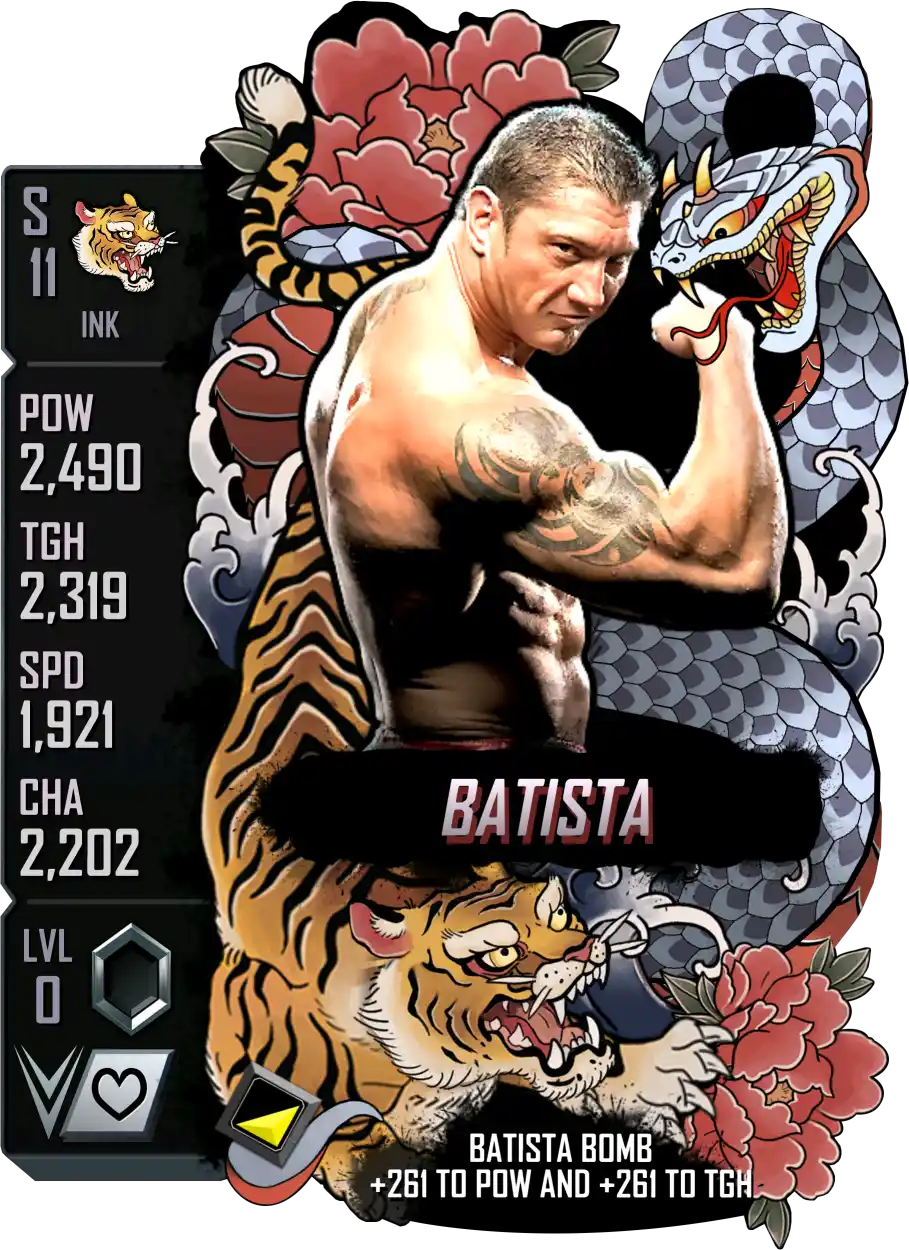Ink, Batista, Standard Card from WWE Supercard