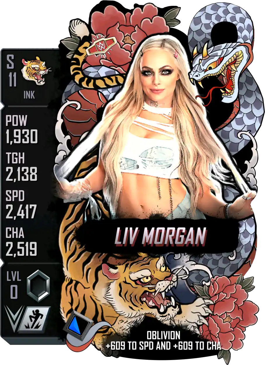 Ink, Liv Morgan, Standard Card from WWE Supercard
