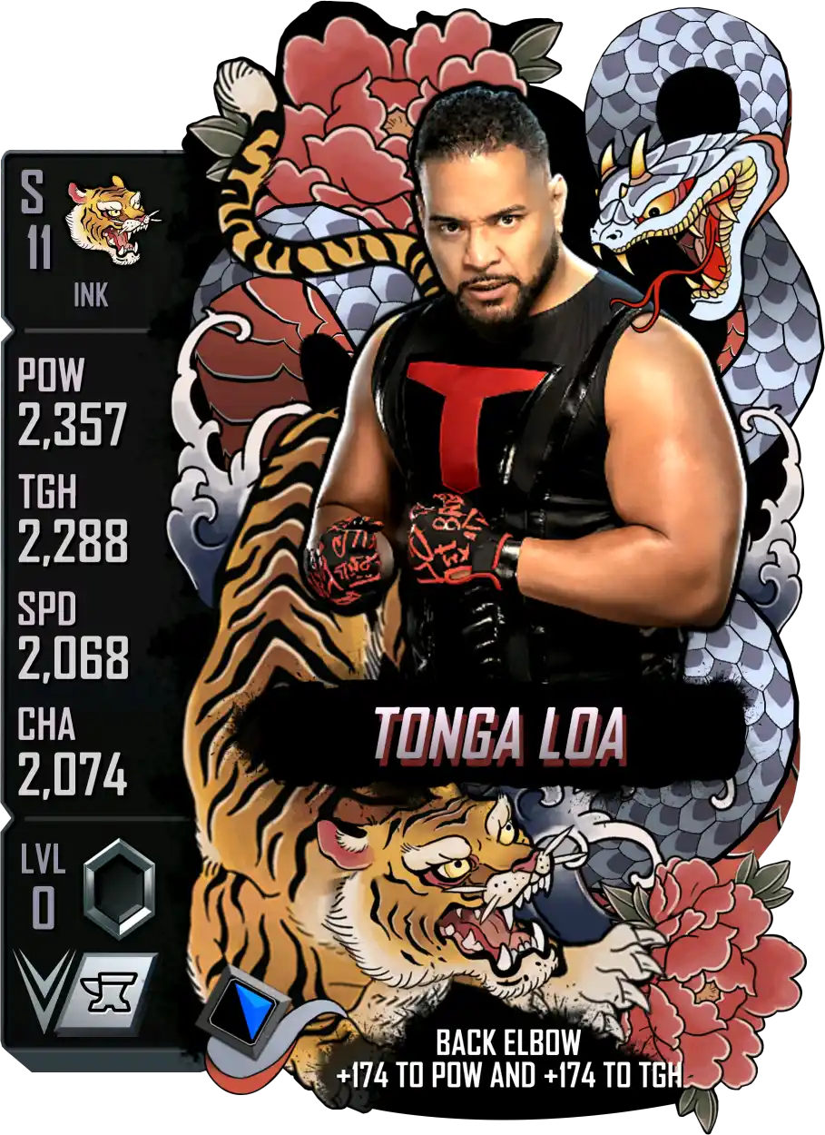 Ink, Tonga Loa, Standard Card from WWE Supercard