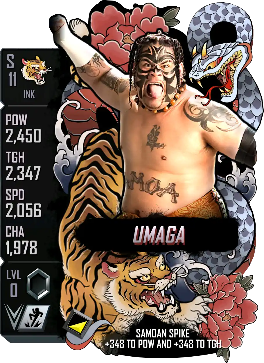 Ink, Umaga, Standard Card from WWE Supercard